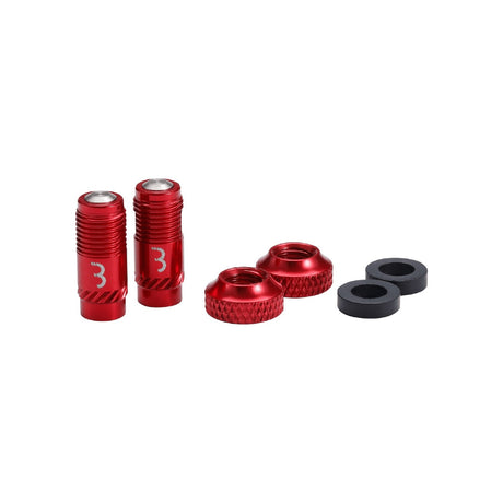 Bbb Valve Caps Corecap - (convert Presta To Shrader) Pair [cl:red]