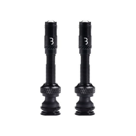 Bbb Valve Caps Corecap - Complete Tubeless Valve Set - (converts Presta To Shrader) Pair [cl:black]
