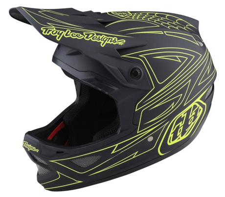Tld D3 As Fiberlite Helmet Spiderstripe Grey / Yellow [sz:large]