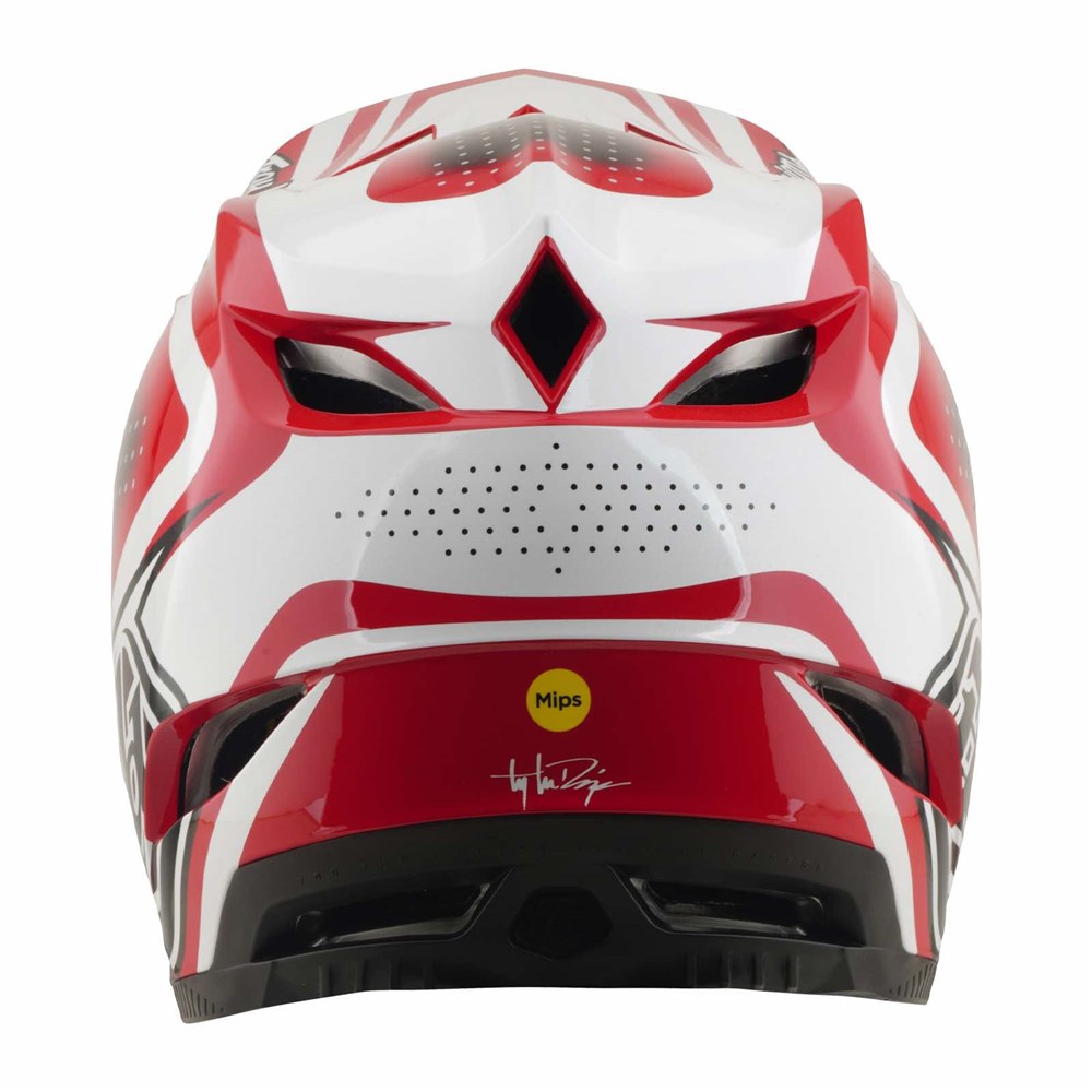 Tld 26.1 D4 Poly Helmet Mips - The Line Fire / White [sz:med / Lge]