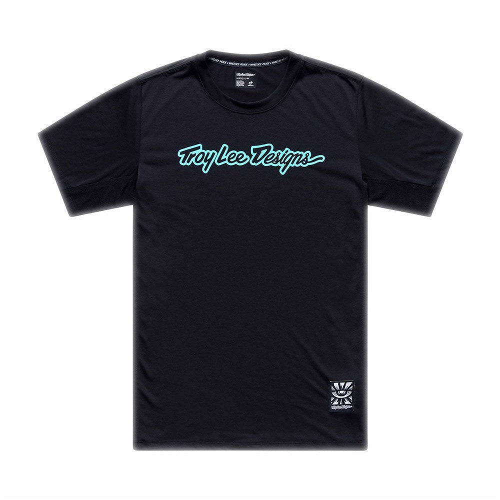 Tld 26.1 Skyline Ride Ss Tee - Signature Black / Real Teal [sz:large]