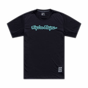 Tld 26.1 Skyline Ride Ss Tee - Signature Black / Real Teal [sz:large]