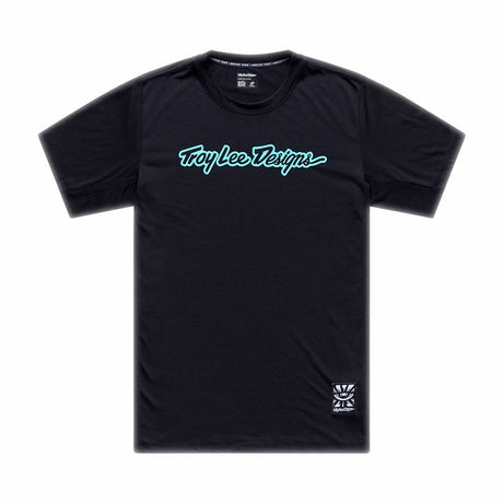 Tld 26.1 Skyline Ride Ss Tee - Signature Black / Real Teal [sz:large]