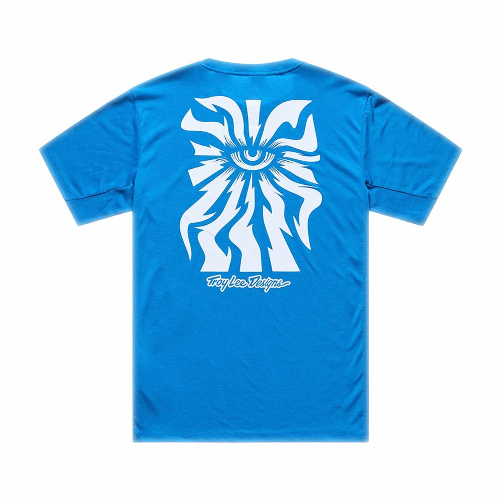 Tld 26.1 Skyline Ride Ss Tee - One Eye Aero Blue [sz:large]