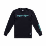 Tld 26.1 Skyline Ride Ls Tee - Signature Black / Real Teal [sz:large]