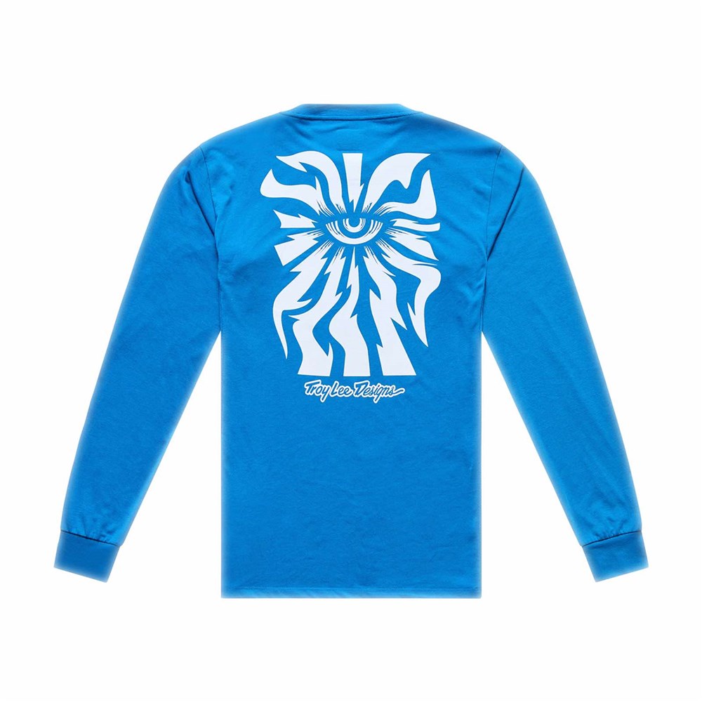 Tld 26.1 Skyline Ride Ls Tee - One Eye Aero Blue [sz:large]