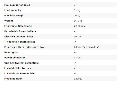 Thule Euroway G2 Towball Mounted Bike Carrier [sz:3 Bike Carrier]