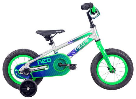 Neo+ 12 Boys Brushed Alloy / Neon Green, Navy Blue
