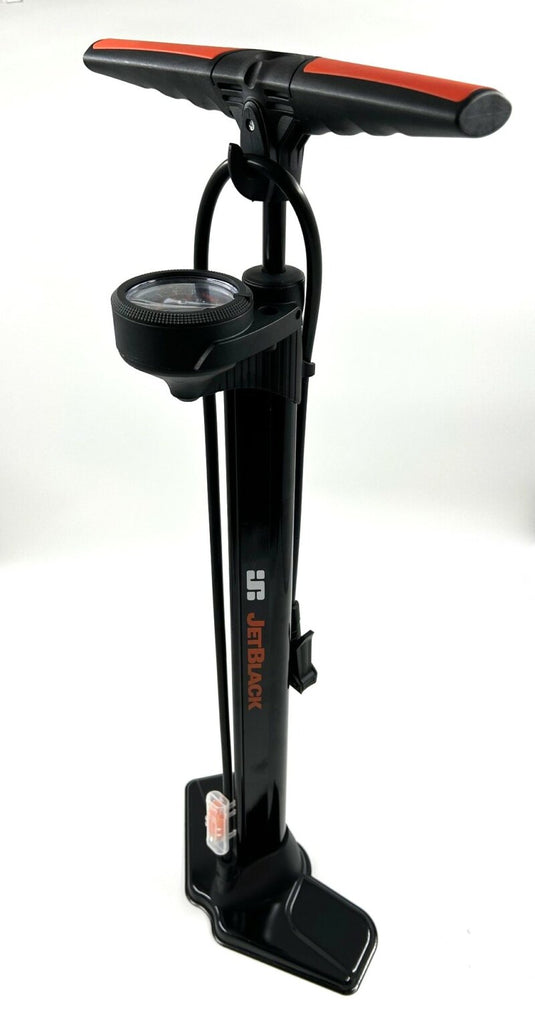 Jetblack Floor Pump - Good Fella 2.0 With Top Mounted Guage - Smart Head For Presta Or Schrader