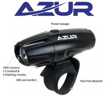 Azur Light - Cove Front Usb Rechargable - 1000 Lumen 