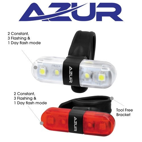 Azur Nano Usb Light Set Front/rear 60/30 Lumens