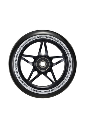 Envy Scooter Wheel 110mm X 24mm S3 Inc Abec 9 Bearings (black/black) (single)