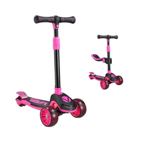Vital Tyke 3-wheel Scooter - With Removable Seat + Light Up Wheels - Pink