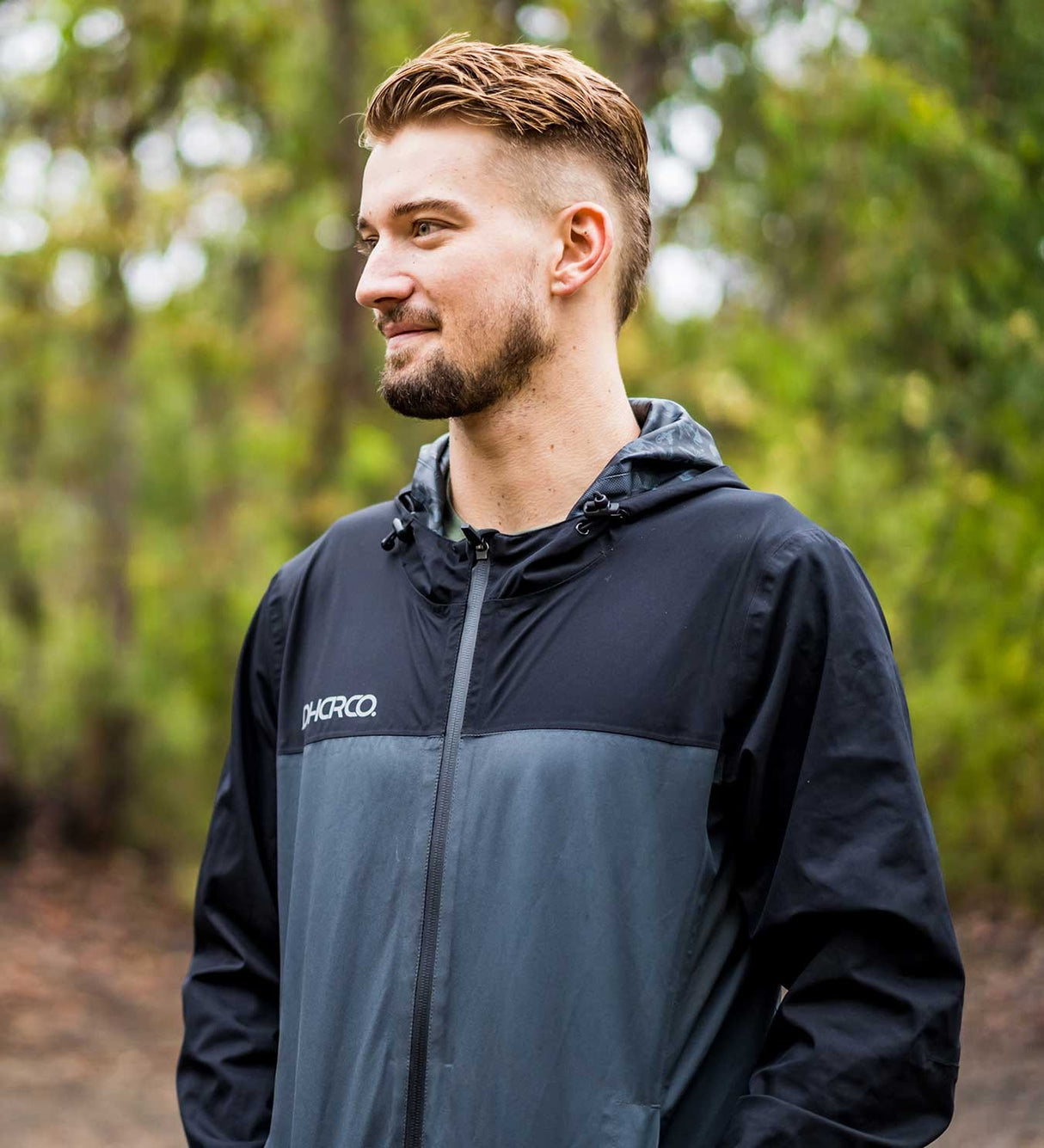 Dharco Mens Rain Jacket Black Grey [sz:x-large]