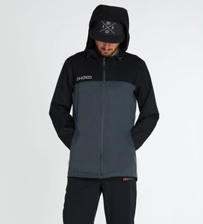 Dharco Mens Rain Jacket Black Grey [sz:x-large]