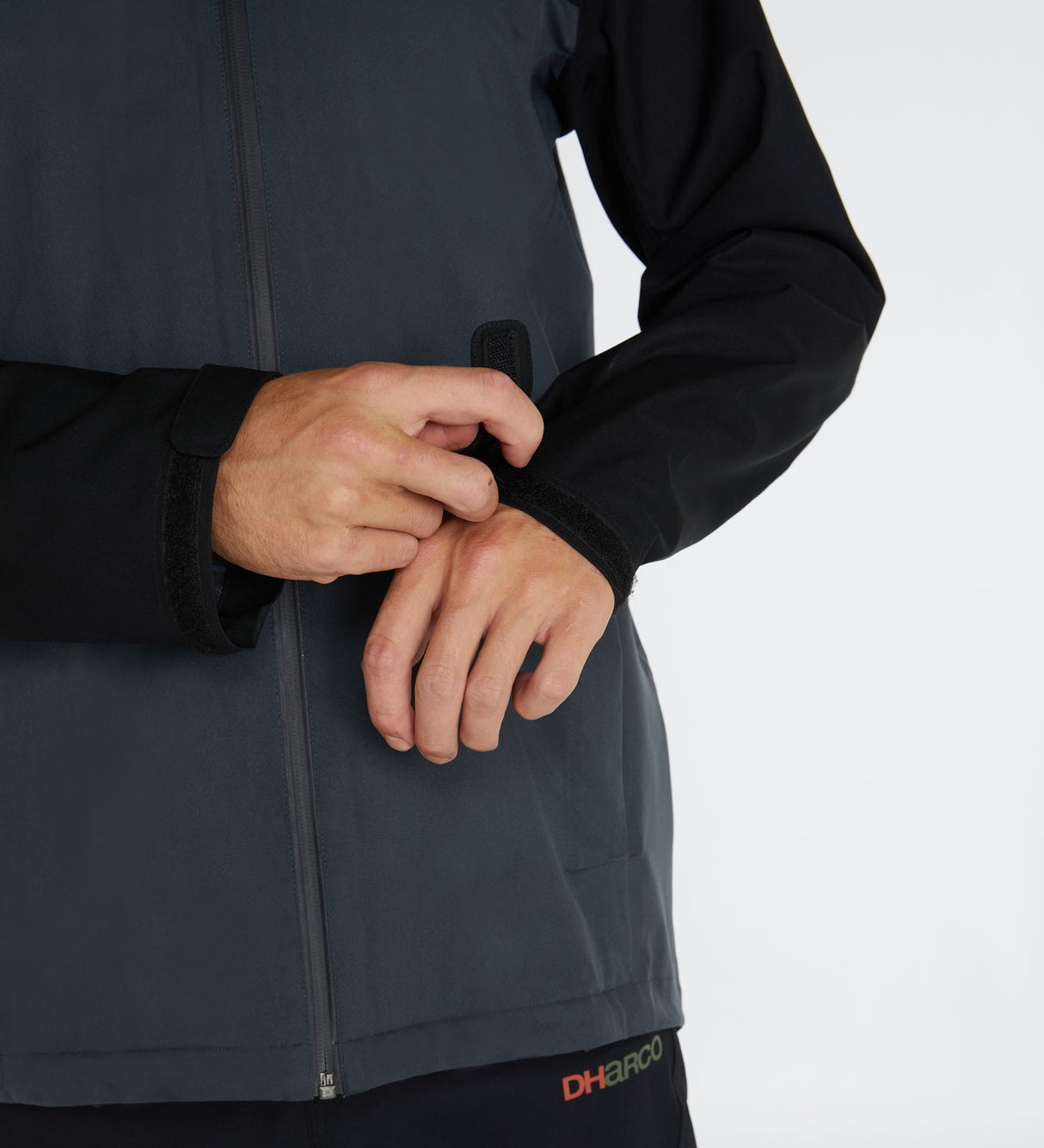 Dharco Mens Rain Jacket Black Grey [sz:x-large]