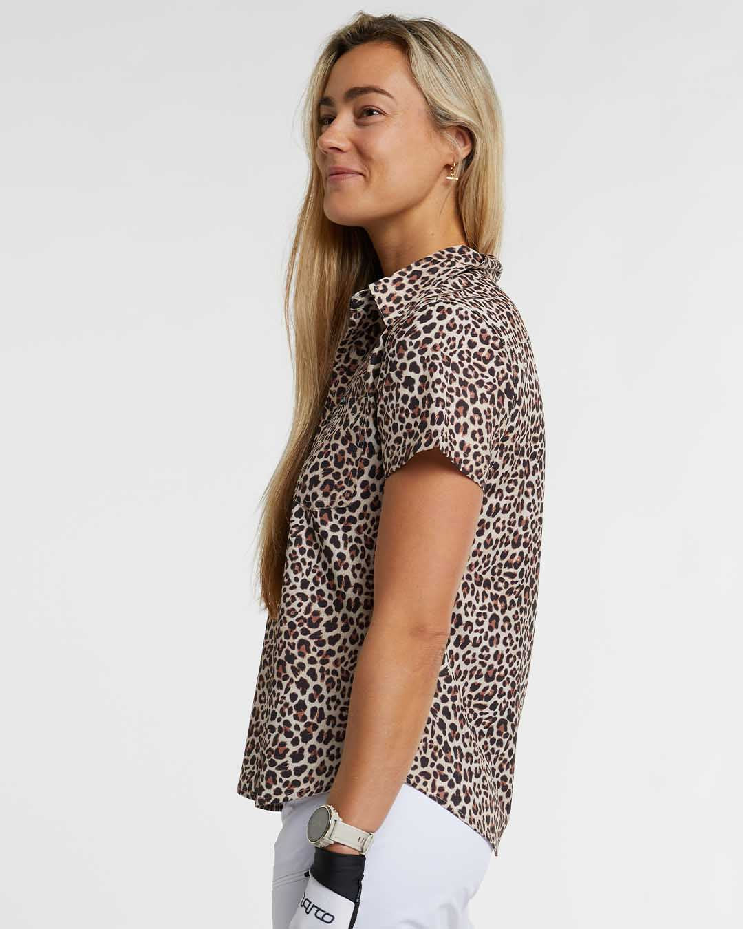 Dharco Womens Tech Party Shirt | Leopard [sz:large]