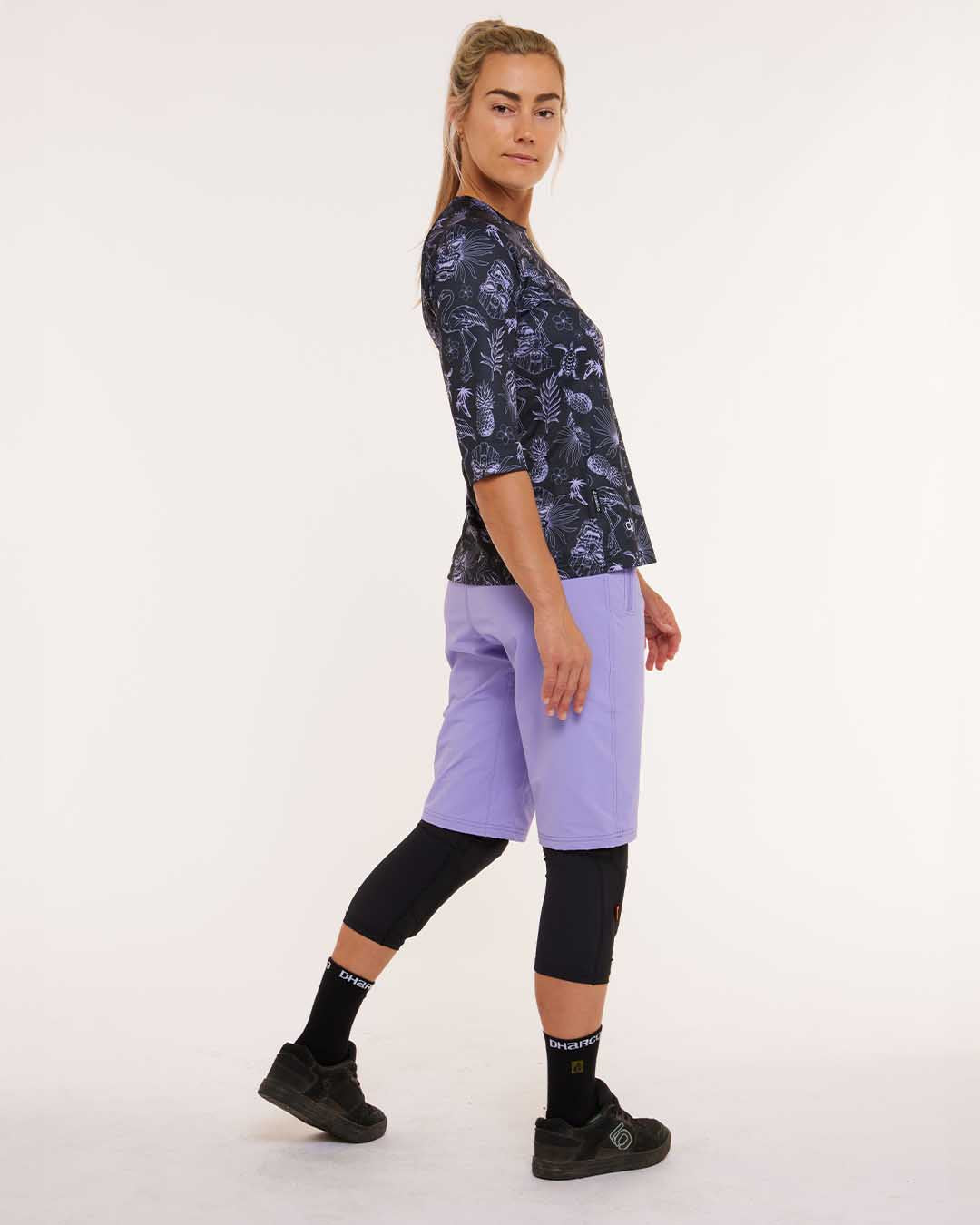 Dharco Womens 3/4 Sleeve Jersey | Purple Fraser [sz:large]