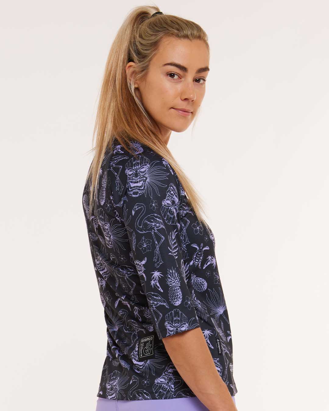 Dharco Womens 3/4 Sleeve Jersey | Purple Fraser [sz:large]
