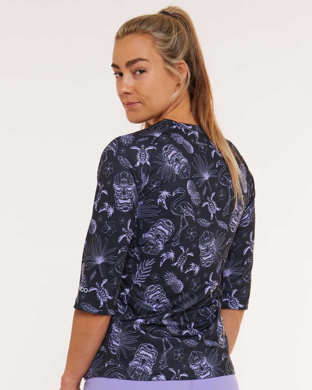 Dharco Womens 3/4 Sleeve Jersey | Purple Fraser [sz:large]