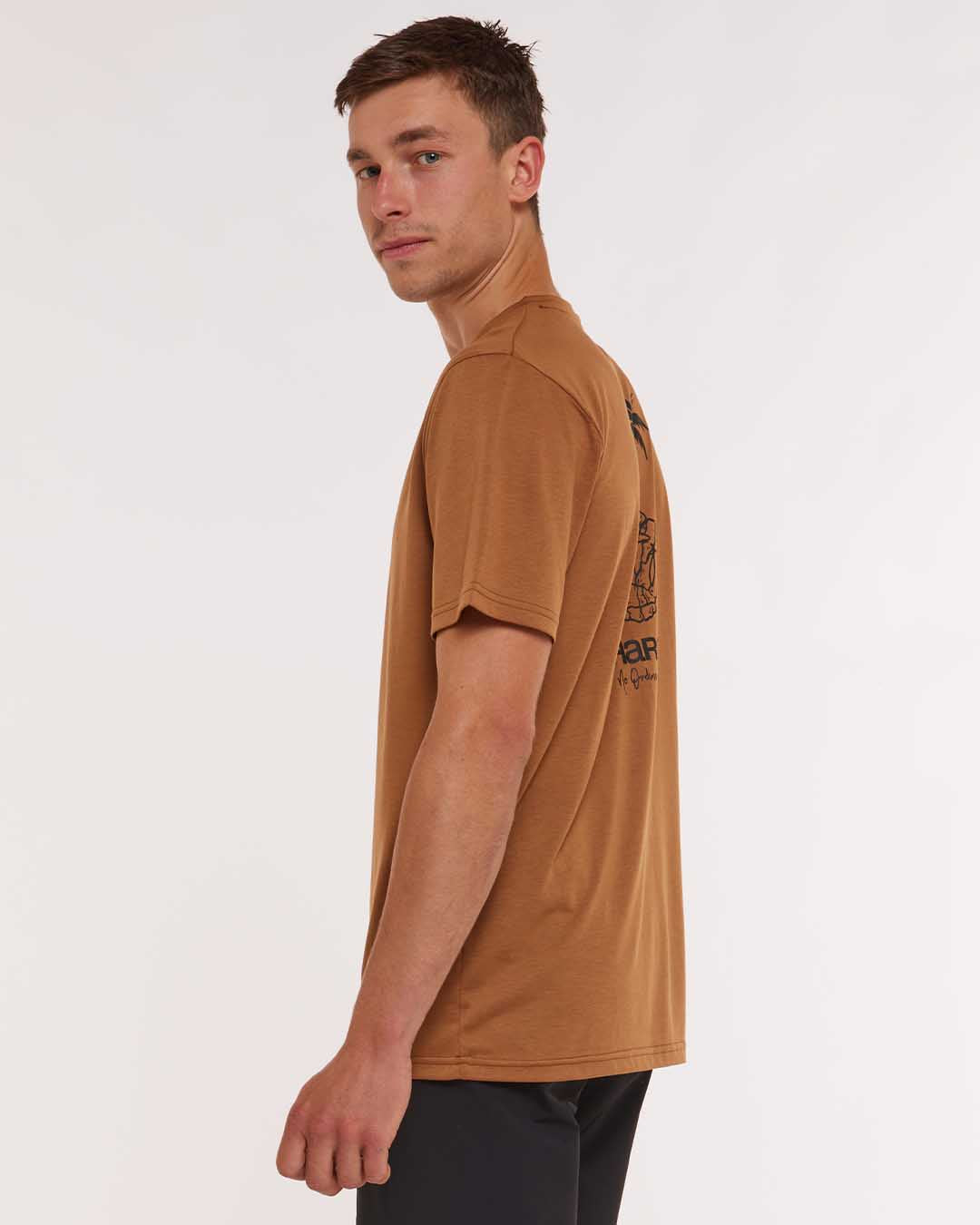 Dharco Mens Short Sleeve Tech Tee | Caramel [sz:large]