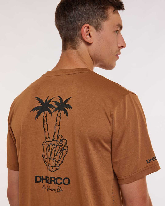 Dharco Mens Short Sleeve Tech Tee | Caramel [sz:large]