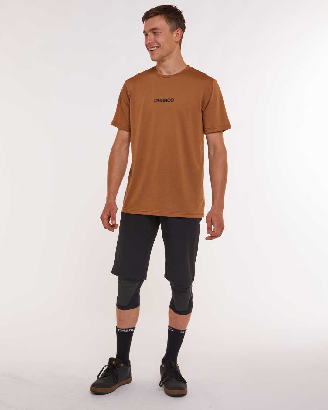 Dharco Mens Short Sleeve Tech Tee | Caramel [sz:large]