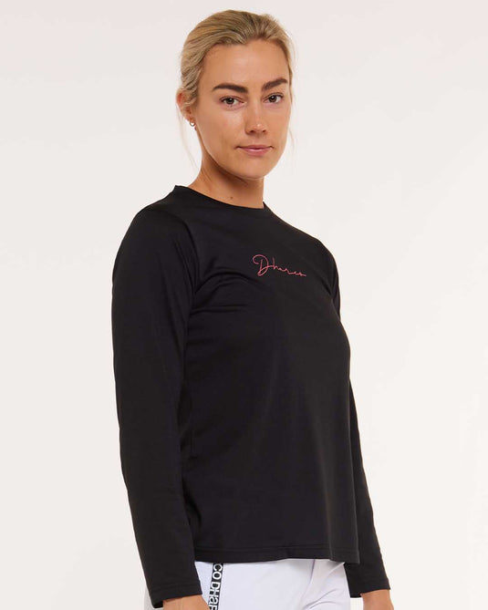 Dharco Womens Long Sleeve Tech Tee | Stealth [sz:large]