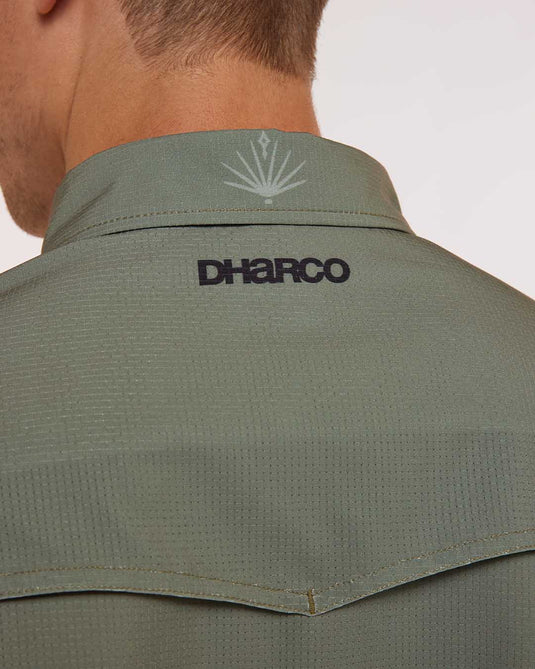 Dharco Mens Western Shirt | Kyle Strait Signature Edition Green [sz:large]