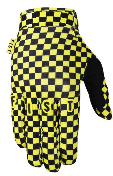 Fist Gloves Strapped - Yella Check [sz:medium]