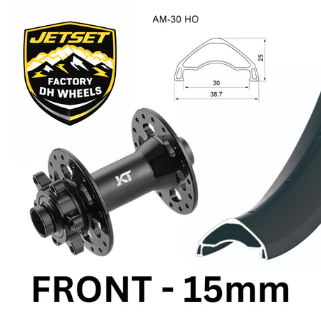 Jetset Factory Dh Wheels - Kt Hub - 6-bolt - Front 15 X 110mm Boost - To Jetset Am30 Ho+ [sz:27.5"]