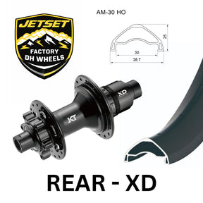 Jetset Factory Dh Wheels - Kt Hub - 6-bolt - Xd Driver - 12 X 148 - To Jetset Am30 Ho+ [sz:27.5"]