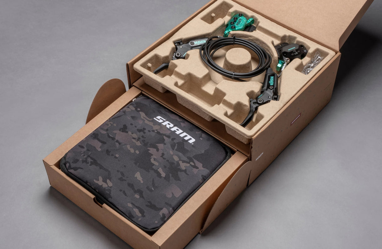 Sram Disc Brake Full Expert Kit - Motive Ultimate Stealth - Alu Lever - Teal Splatter