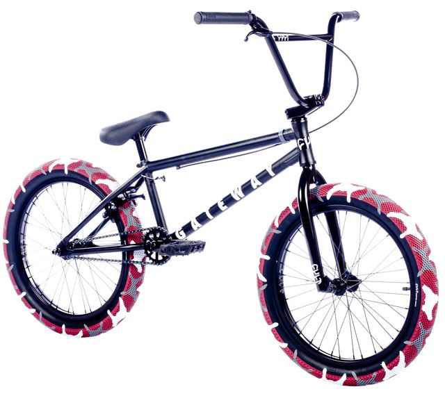 Cult 2022 Gateway 20" Bmx - Black Frame & Forks - Red Camo Tyres