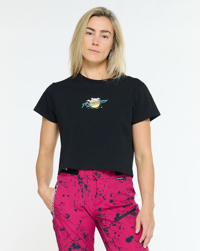 Dharco Womens Cotton Crop | Decade Of Dharco - Black - Small