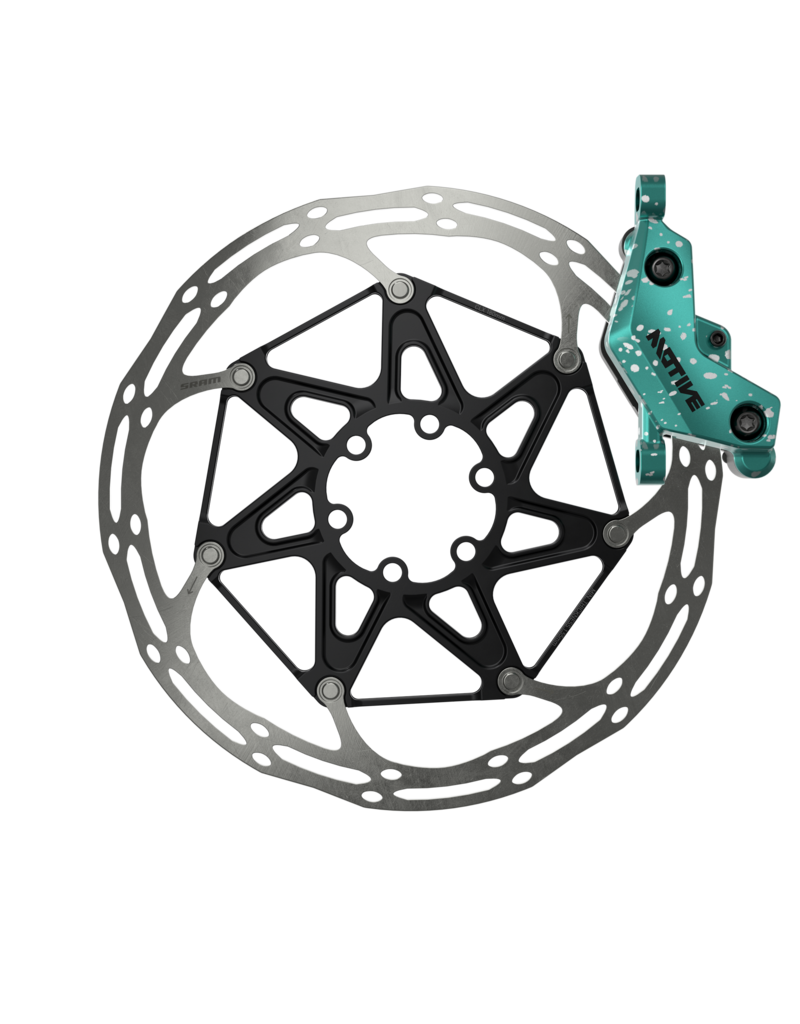 Sram Disc Brake Full Expert Kit - Motive Ultimate Stealth - Alu Lever - Teal Splatter