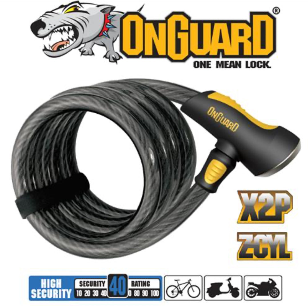 Onguard Bike Lock - Doberman Key Lock - 185cm X 15mm (8027)