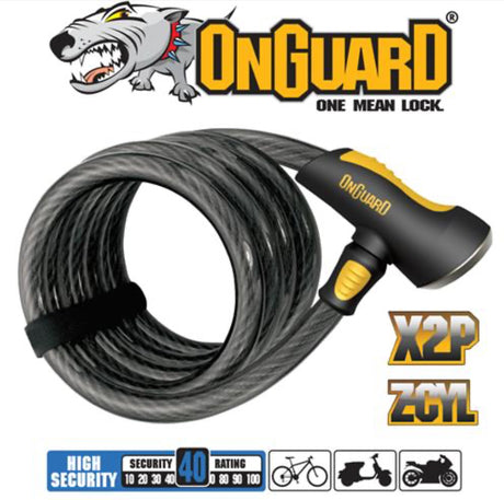Onguard Bike Lock - Doberman Key Lock - 185cm X 15mm (8027)