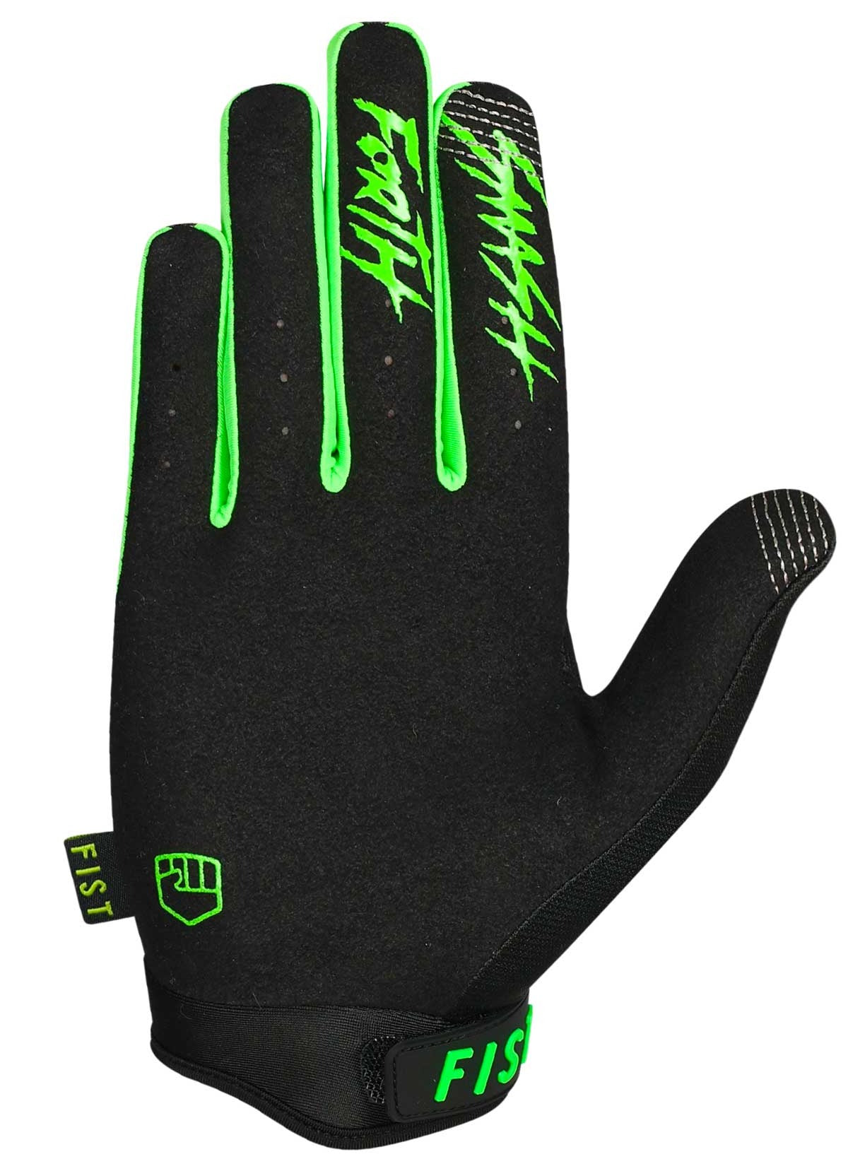 Fist Gloves - Strapped Fluro Green