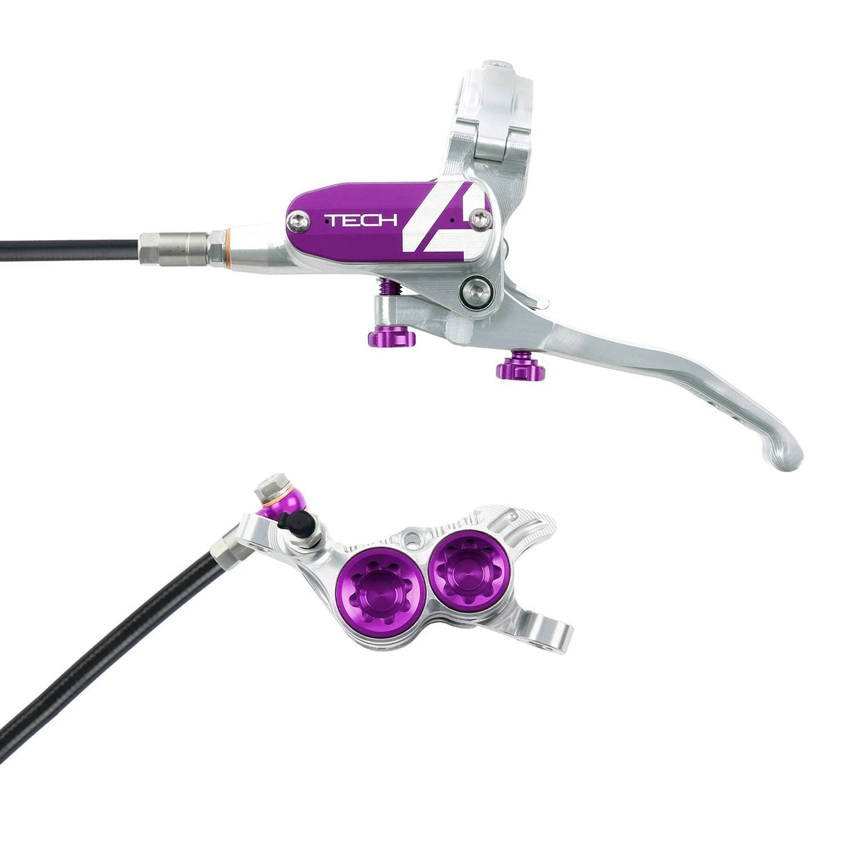 Hope Brake - Tech 4 - V4 - Silver / Purple