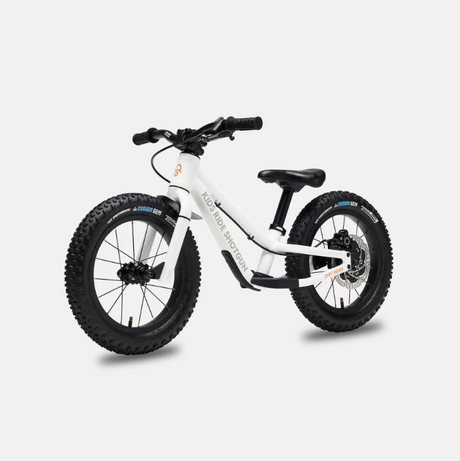 Kids Ride Shotgun Dirt Hero Balance Bike 14" + Brake Master Kit (white)