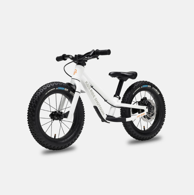 Kids Ride Shotgun Dirt Hero Balance Bike 14" + Brake Master Kit (white)