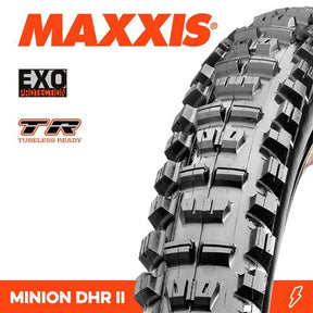 Maxxis Tyre Minion Dhr Ii 24" Tr [wd:2.30" Csg:exo Cpd:dual]