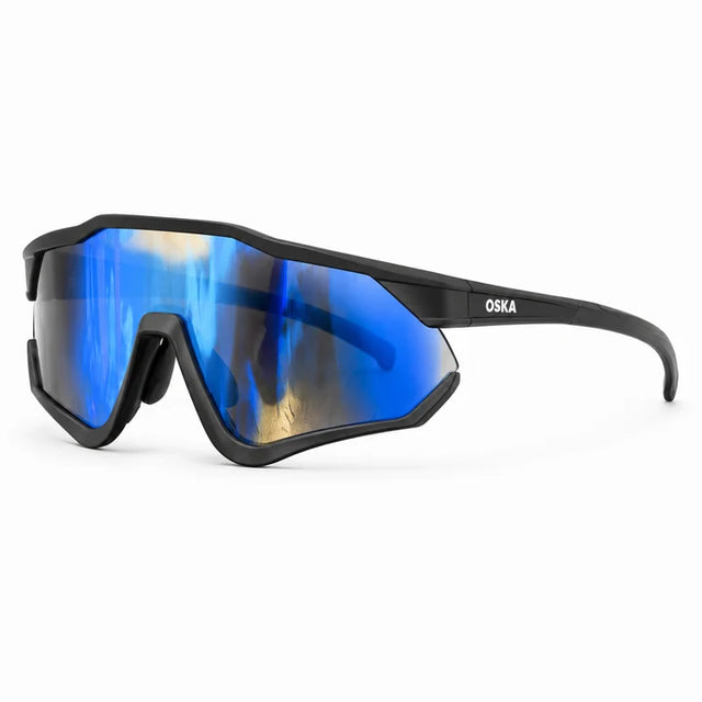 Oska Eyewear Sunglasses - Steele - Matte Black Frame - Blue Photochromic Lens (includes Prescription Clip Insert)