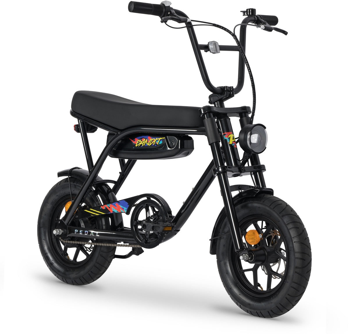 Pedal Bandit Mini - 14" Electric Fat Tyre Bike - Black / Retro