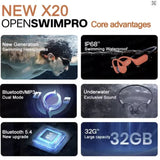 QBP Bone Conduction X20 Bluetooth Headphones