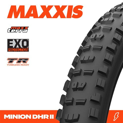 Maxxis Tyre Minion DHR II 27.5 X 2.40 New Maxxterra Exo Tr 60tpi Fold E25